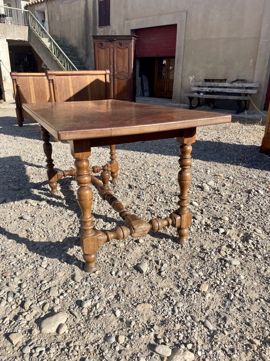 Table de salle à manger, Louis XIII, en chêne époque XIXÉM siècle -photo-7