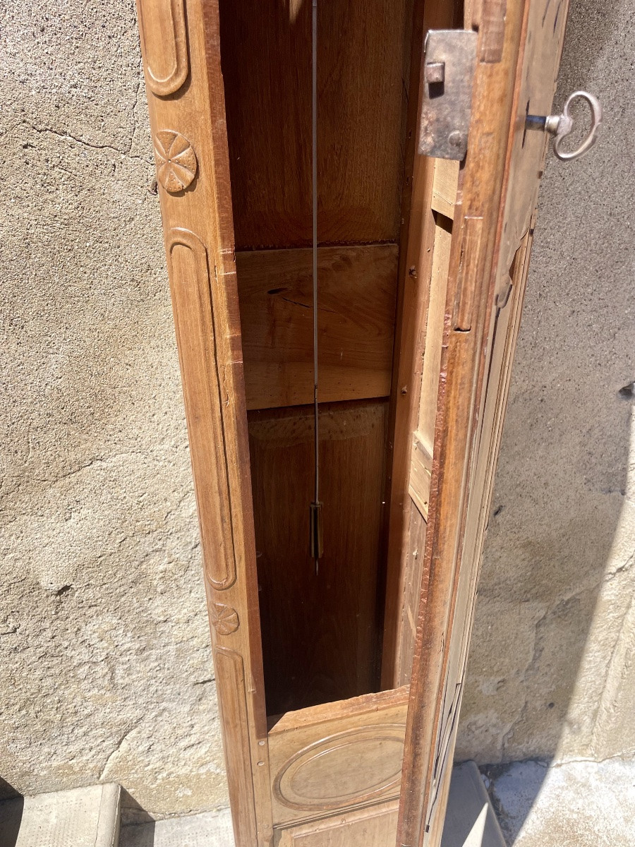 Horloge de parquet, régence en noyer d’époque XVIIIem siècle -photo-3