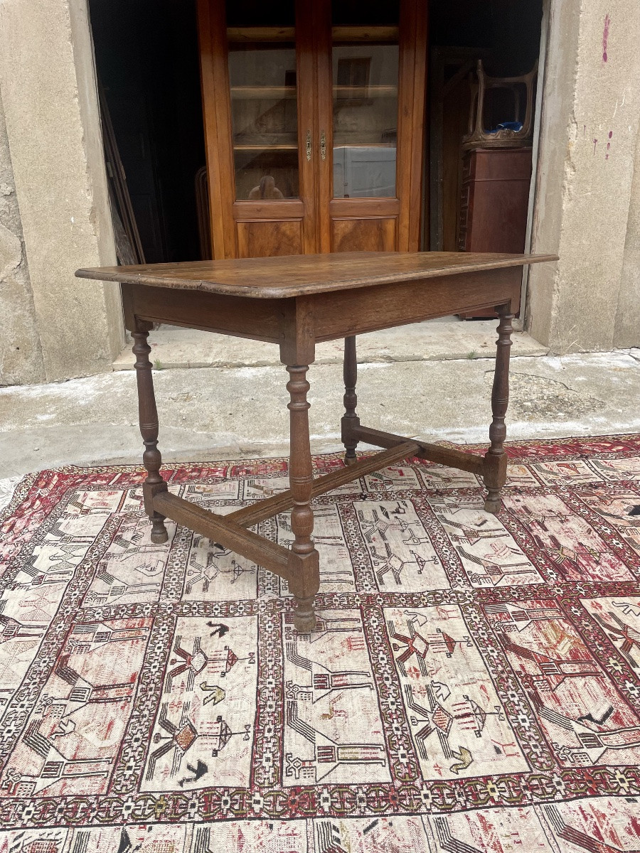 Petite table de milieu directoire, en chêne d époque XVIIIEM siècle -photo-4