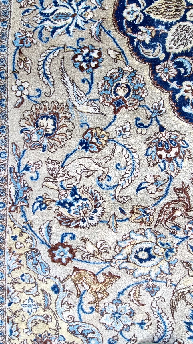 Dwarf Persian Rug In Wool And Cotton Circa 1970/1980-photo-1