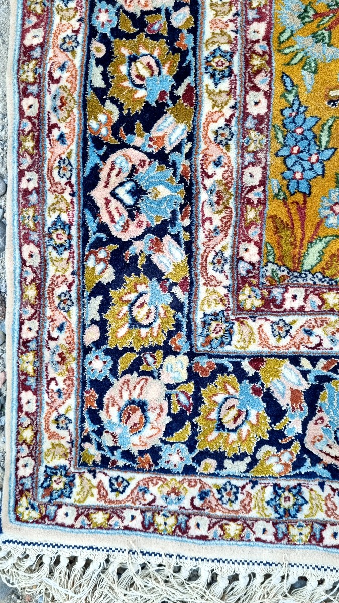 Tapis Persan en soie de Qom époque XXé -photo-4