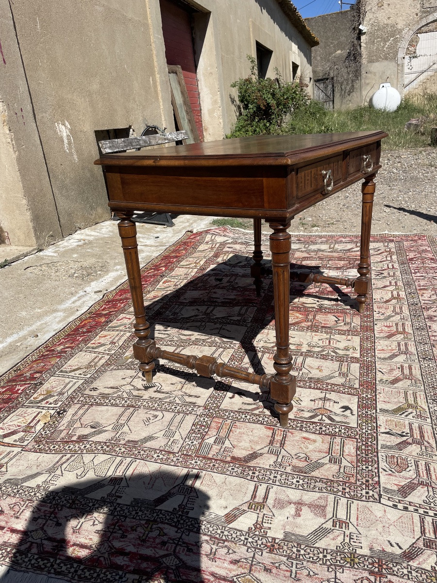 Bureau Napoléon IlI, en noyer d époque XIXÉm siècle -photo-4