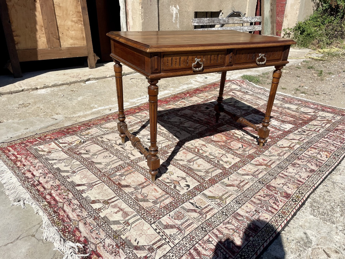 Bureau Napoléon IlI, en noyer d époque XIXÉm siècle -photo-6
