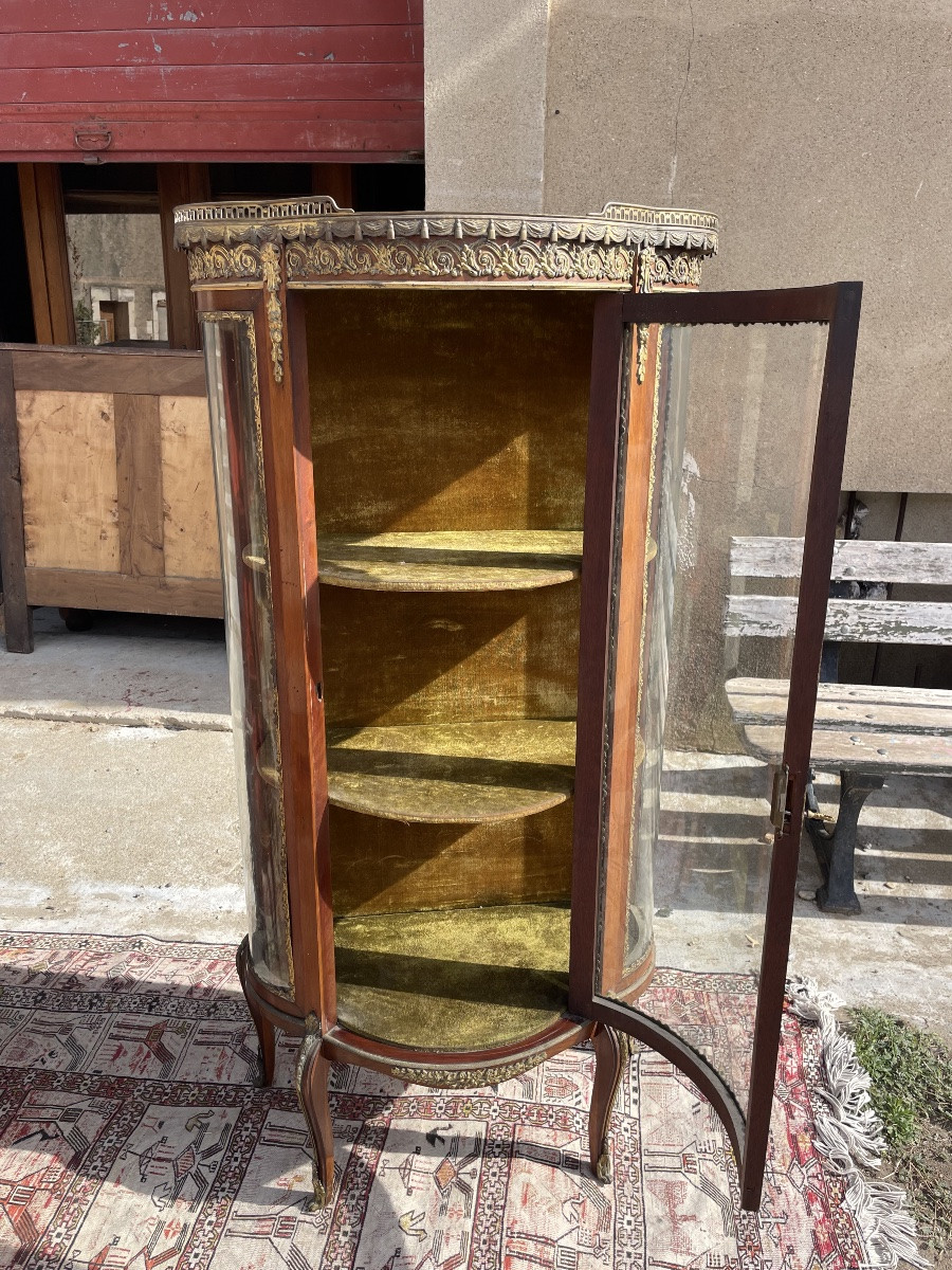 Louis XV Napoleon III Display Case, 19th Century -photo-2