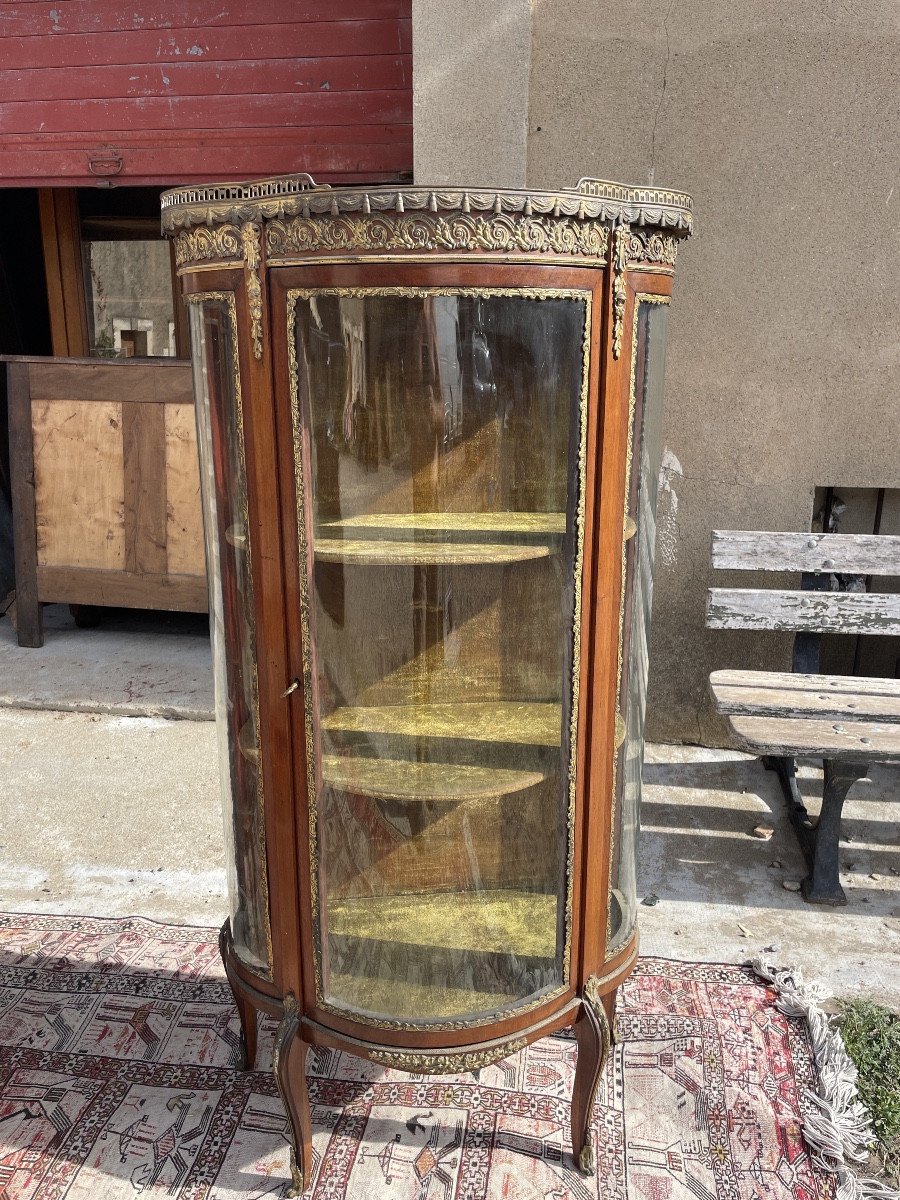 Louis XV Napoleon III Display Case, 19th Century 
