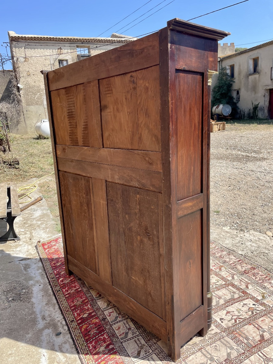 Bibliothèque,,,, à colonne, détachées en acajou, massif d’époque XIXEm siècle -photo-6