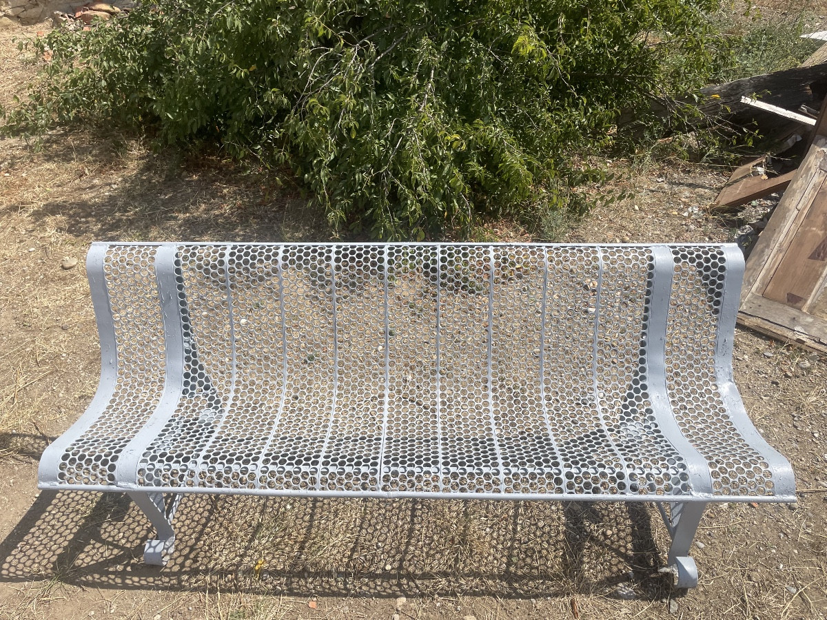Grand banc en fer de jardin , 1900