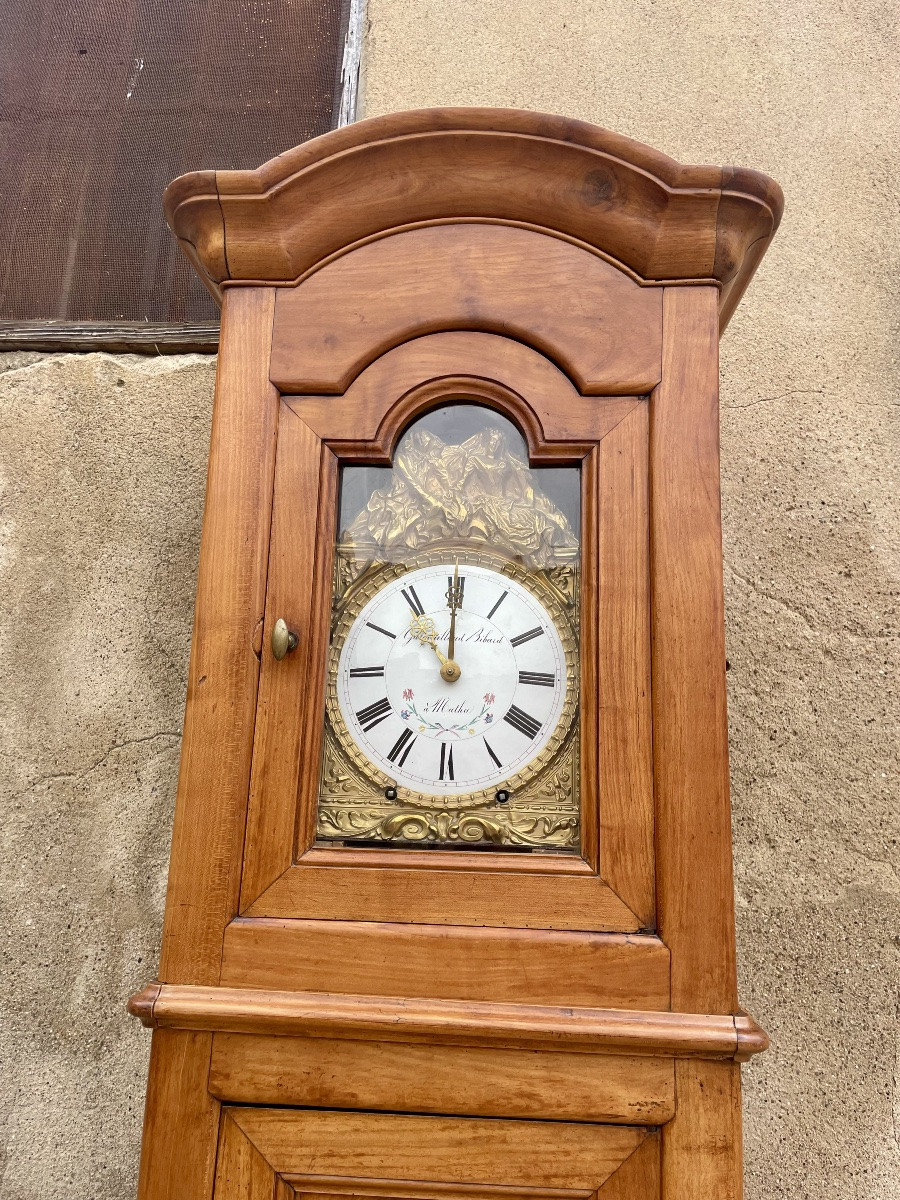 Cherrywood Floor Clock, 19th Century Restoration -photo-4