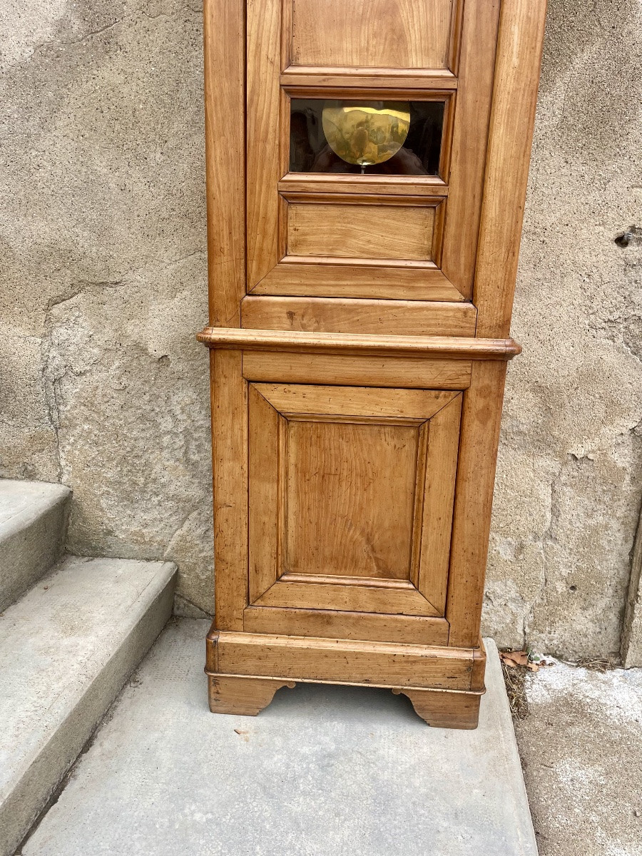 Cherrywood Floor Clock, 19th Century Restoration -photo-6