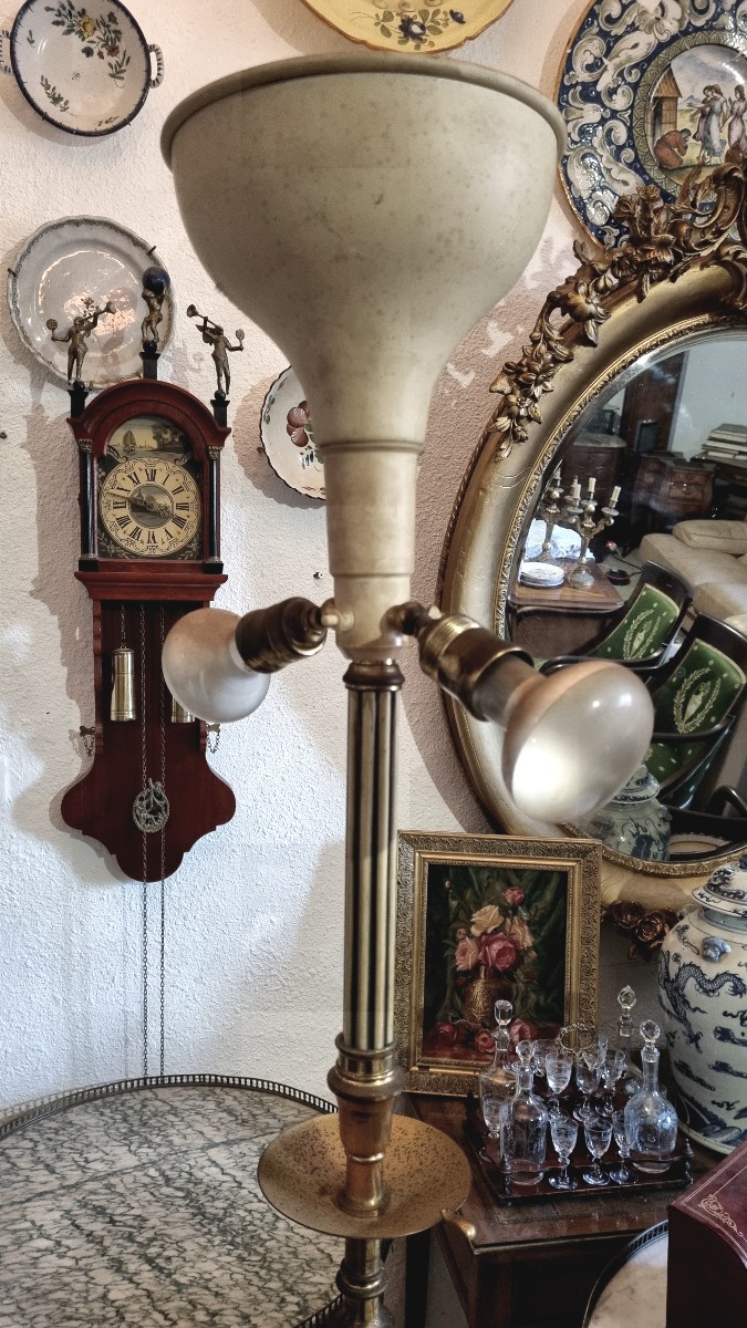 Italian Floor Lamp Stamped Ac – Made In Italy, Circa 1940/50-photo-3