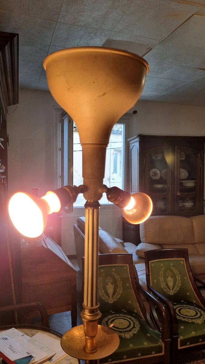Italian Floor Lamp Stamped Ac – Made In Italy, Circa 1940/50-photo-3