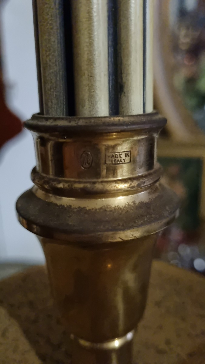Italian Floor Lamp Stamped Ac – Made In Italy, Circa 1940/50-photo-4