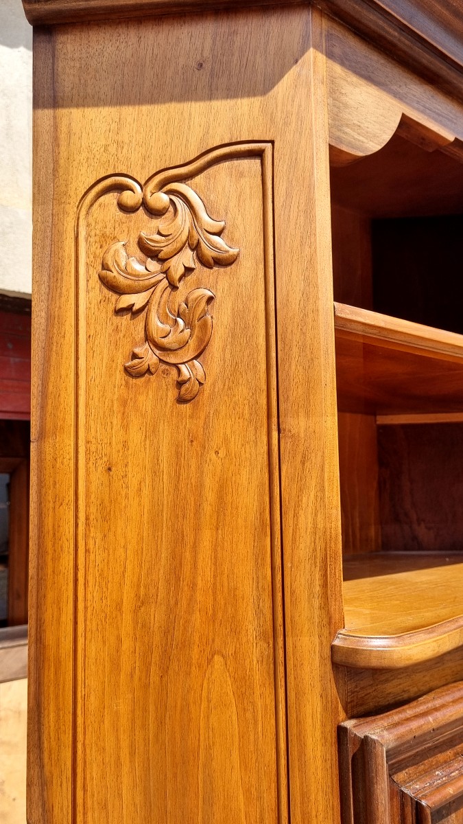 Provençal Corner Cupboard In Solid Walnut From The 1900s-photo-4