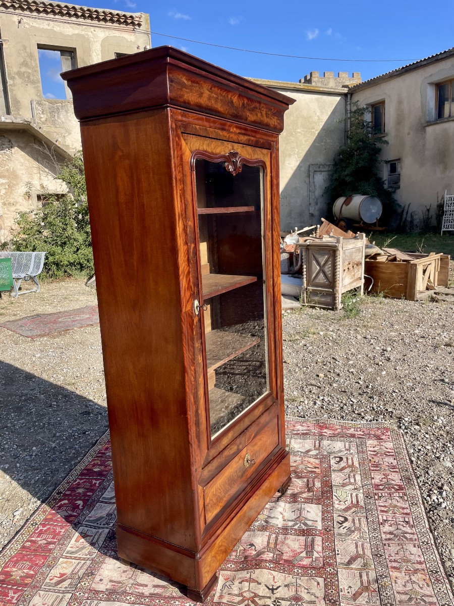 Petite Bibliothèque,,, vitrine, restauration en acajou d’époque XIXÉ siècle -photo-4