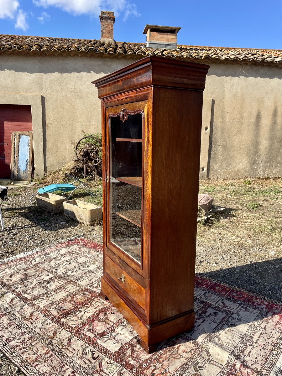 Petite Bibliothèque,,, vitrine, restauration en acajou d’époque XIXÉ siècle -photo-8