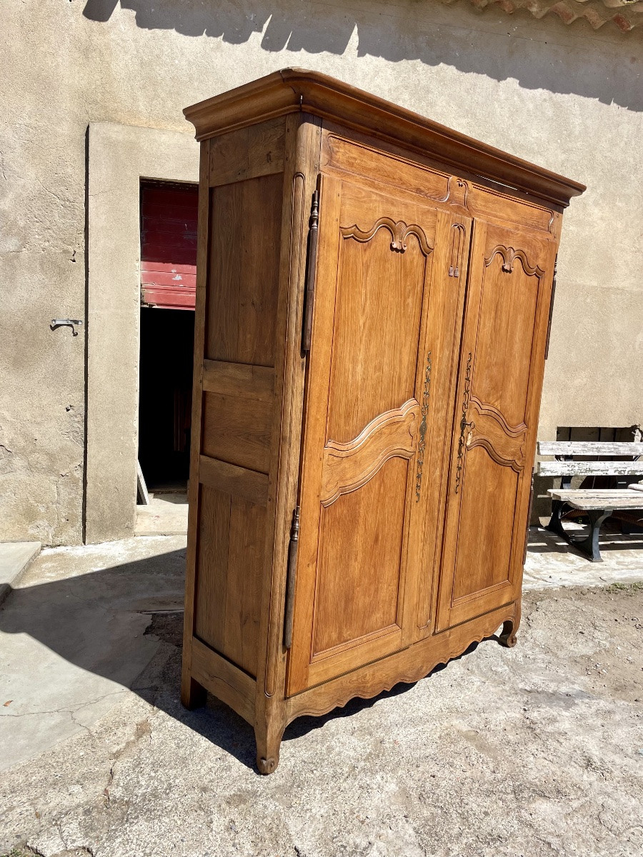 Louis XV Wardrobe In Blond Oak, 18th Century -photo-3