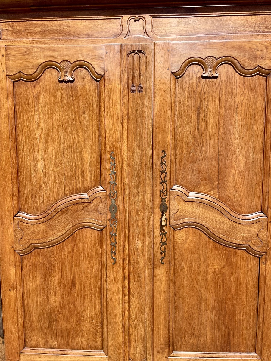 Louis XV Wardrobe In Blond Oak, 18th Century -photo-5