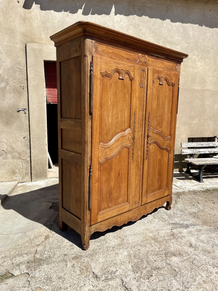 Louis XV Wardrobe In Blond Oak, 18th Century -photo-6