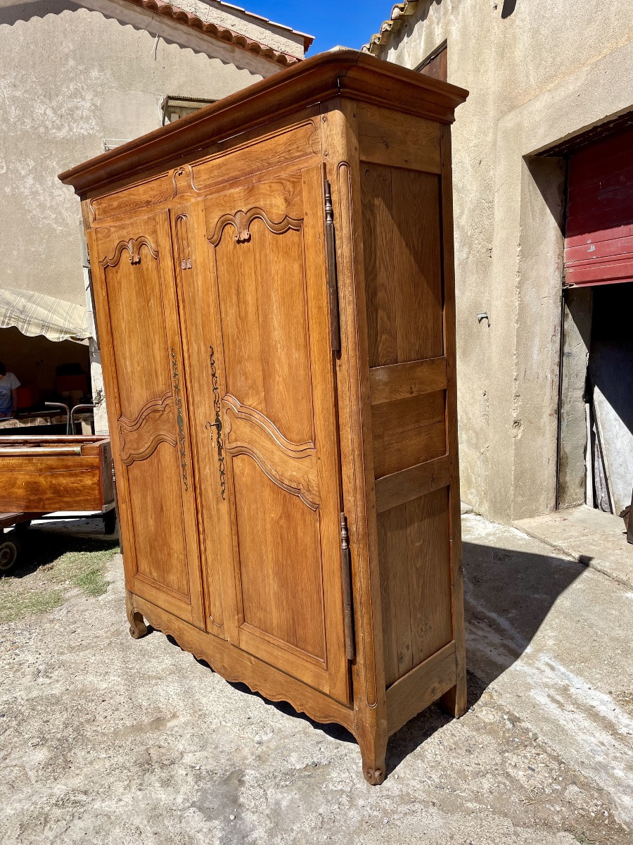 Louis XV Wardrobe In Blond Oak, 18th Century -photo-8