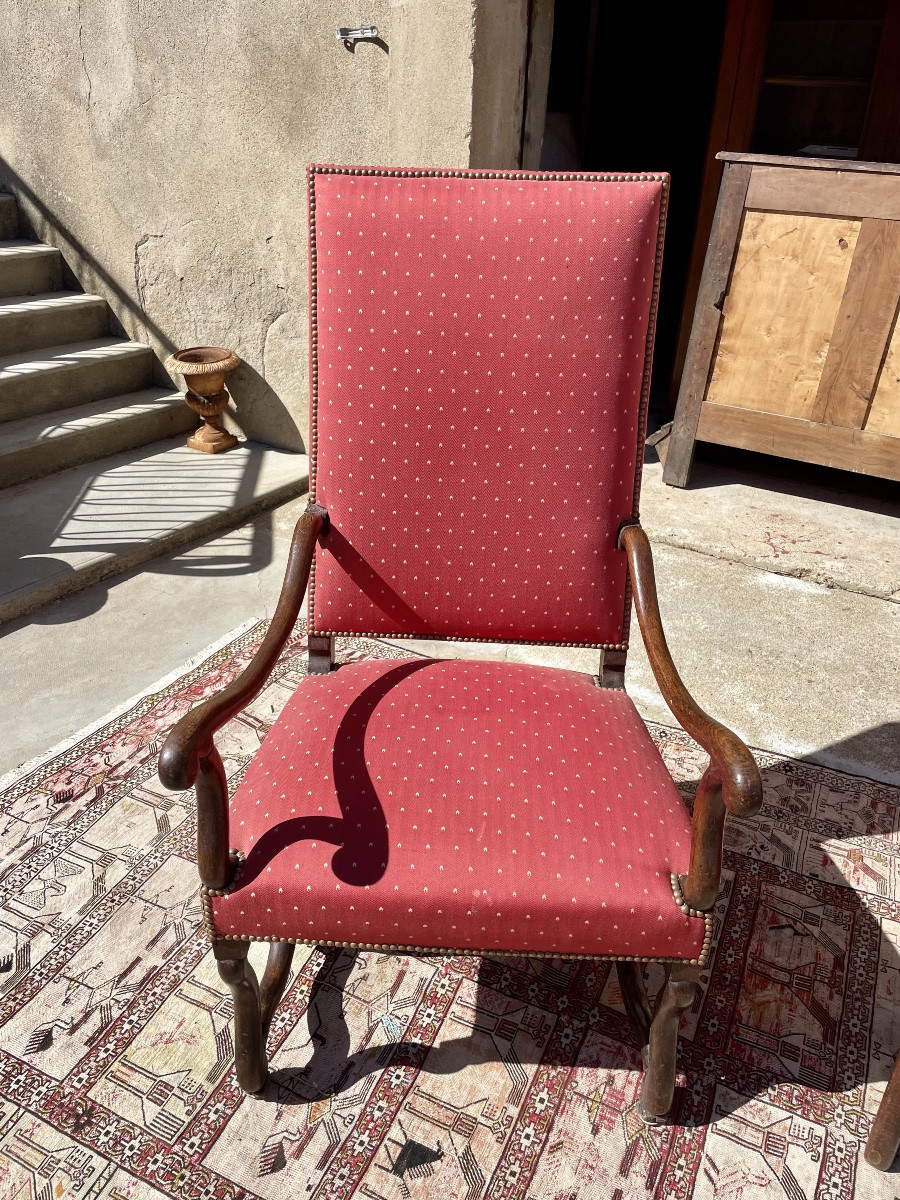 Pair Of Louis XIII Armchairs From The 17th Century -photo-3