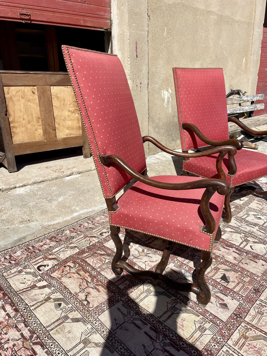 Pair Of Louis XIII Armchairs From The 17th Century -photo-8
