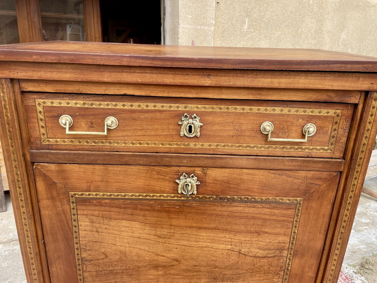 Secrétaire Louis XVI en noyer, d époque XVIIIEM siècle -photo-4