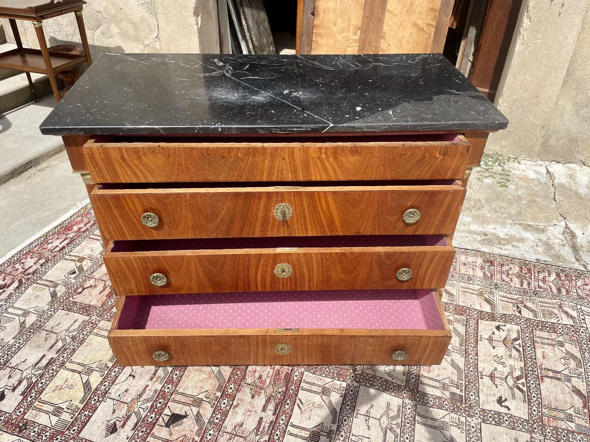 Commode empire en noyer, d époque XIXÉM siècle -photo-1