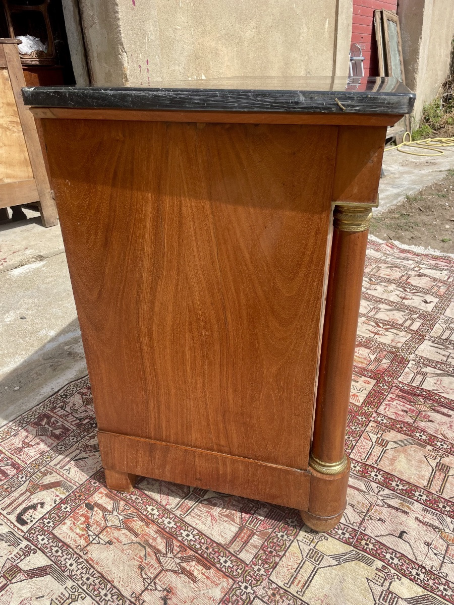 Commode empire en noyer, d époque XIXÉM siècle -photo-6