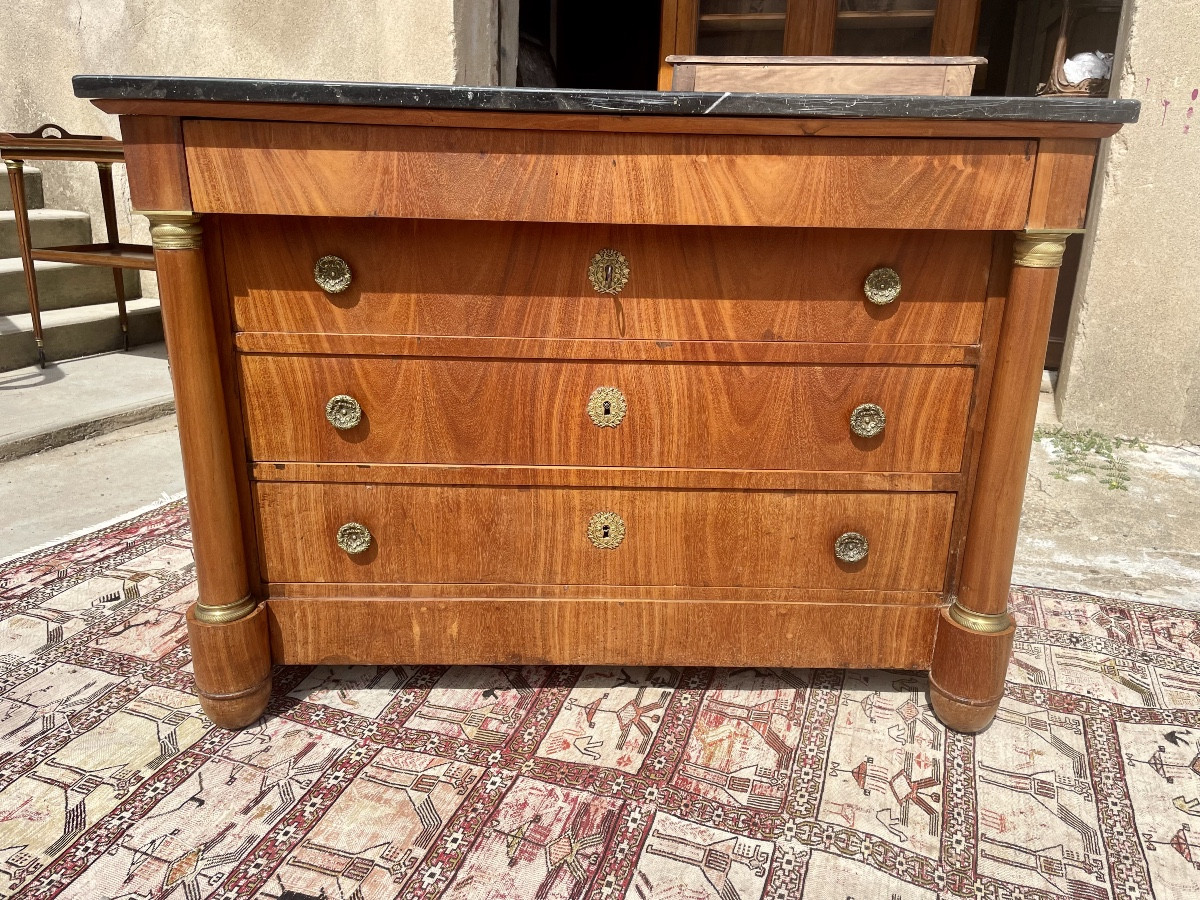Commode empire en noyer, d époque XIXÉM siècle 