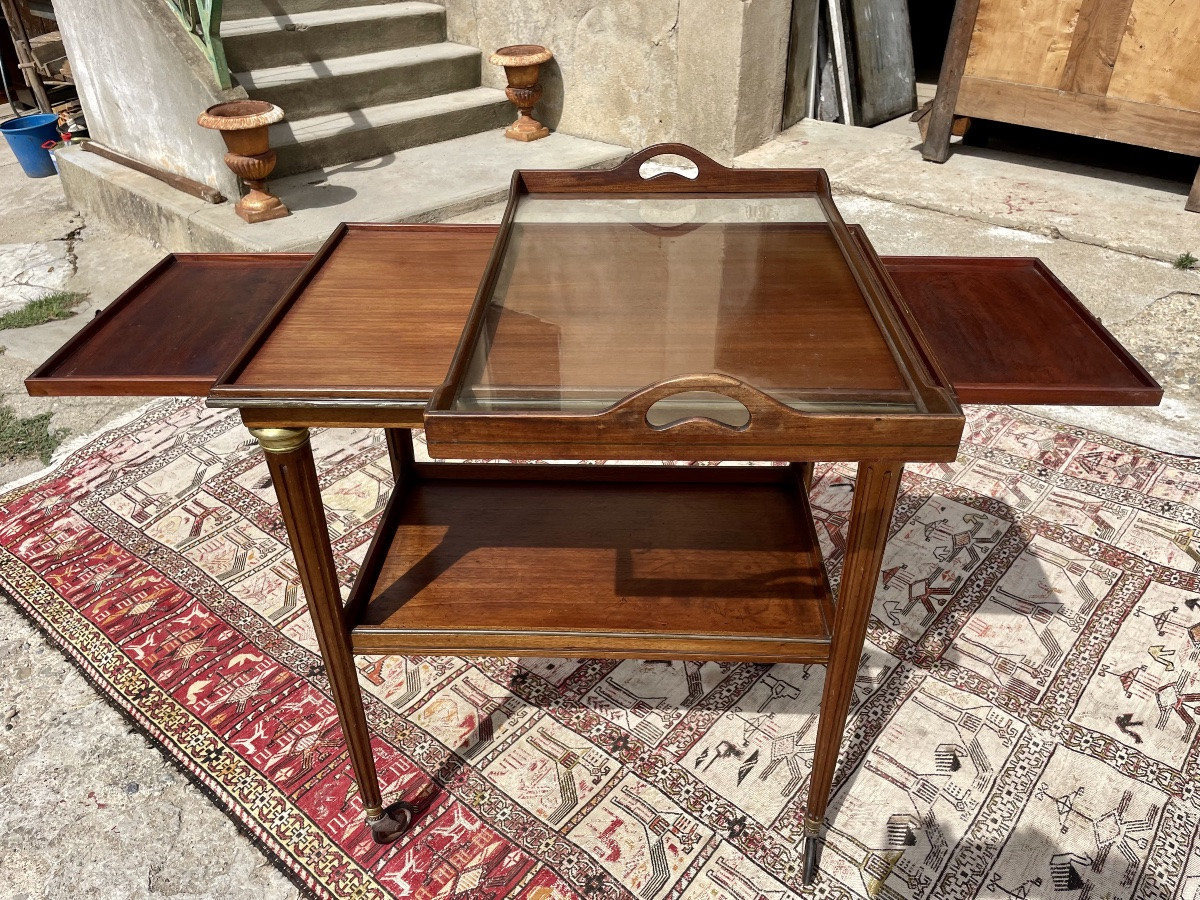 Servant, Louis XVI, In Mahogany, 19th Century -photo-4