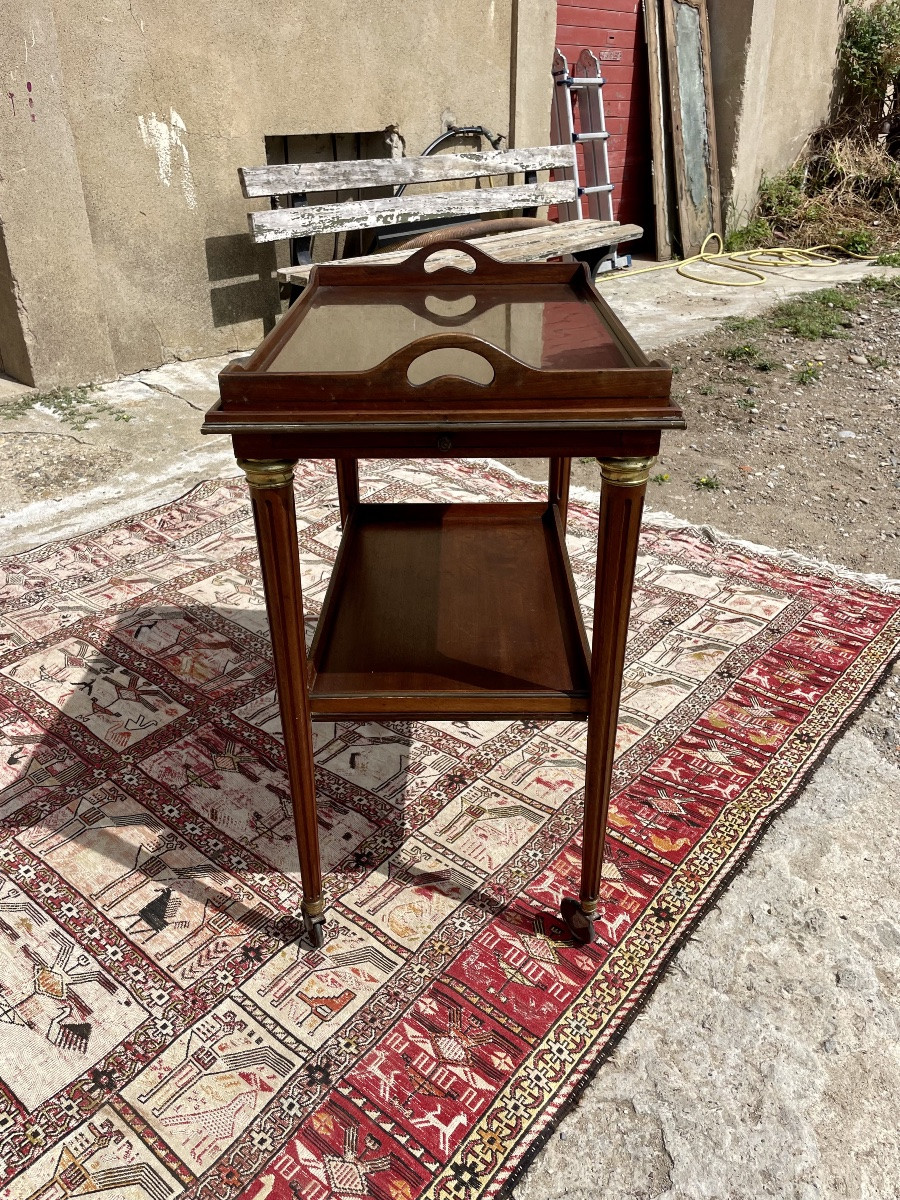 Servant, Louis XVI, In Mahogany, 19th Century -photo-5