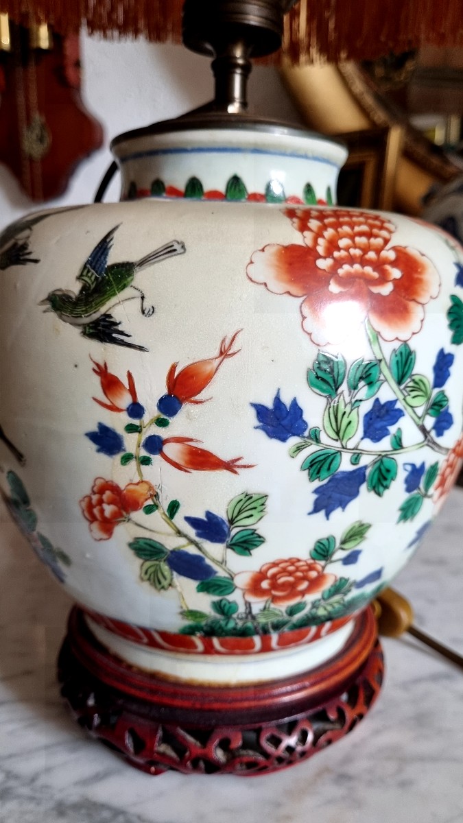 Chinese Porcelain Lamp From The Late 19th Century-photo-1