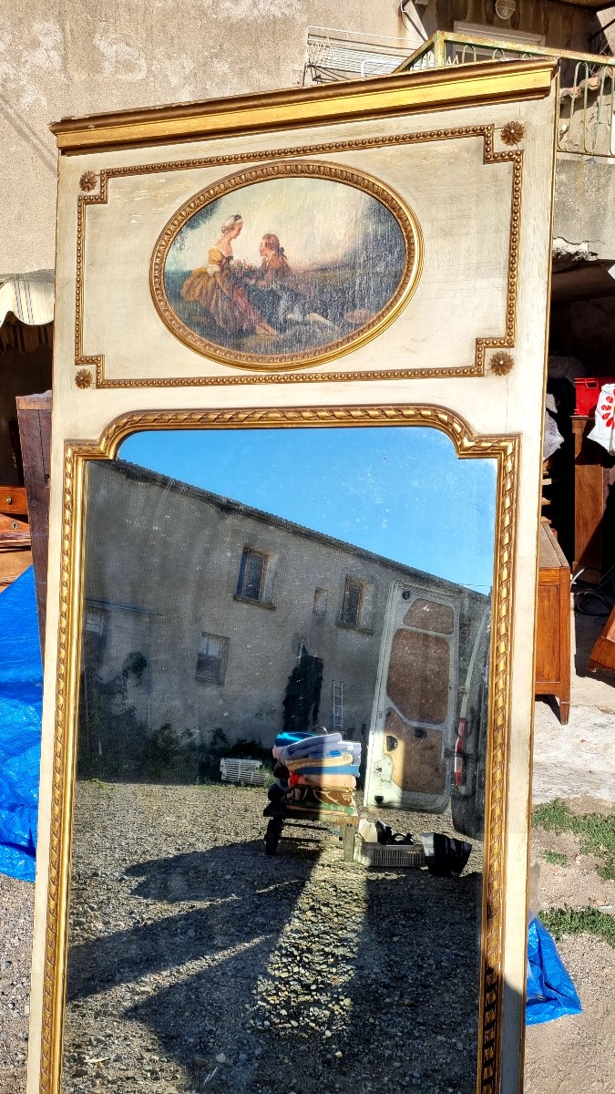 Trumeau Louis XVI d’époque XVIIIem siècle -photo-3