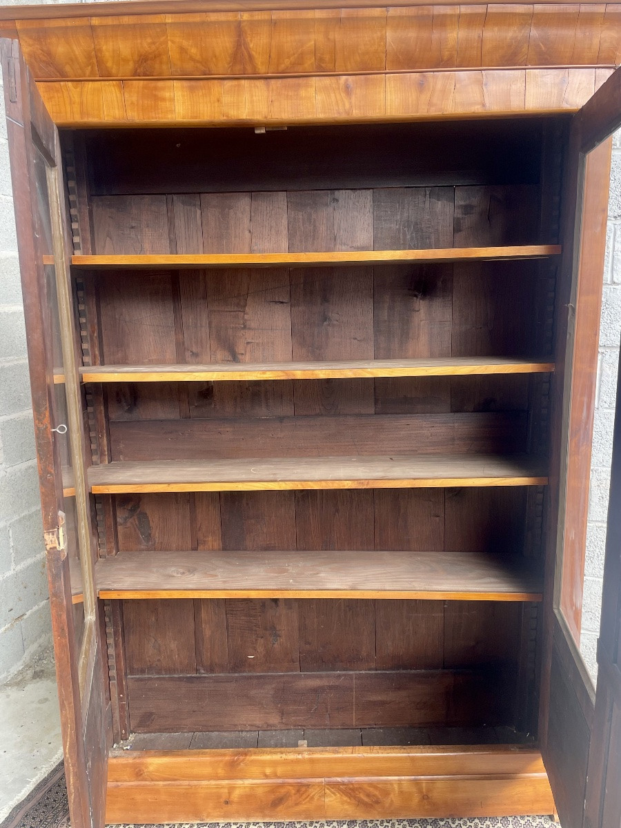 Restoration Bookcase In Cherry Wood, 19th Century -photo-8