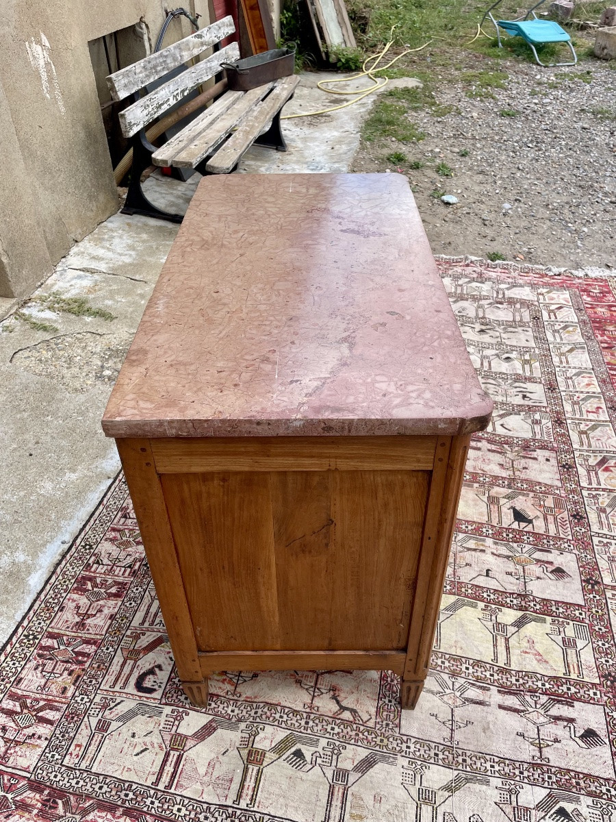 Louis XVI Chest Of Drawers In Solid Walnut From The 18th Century -photo-1