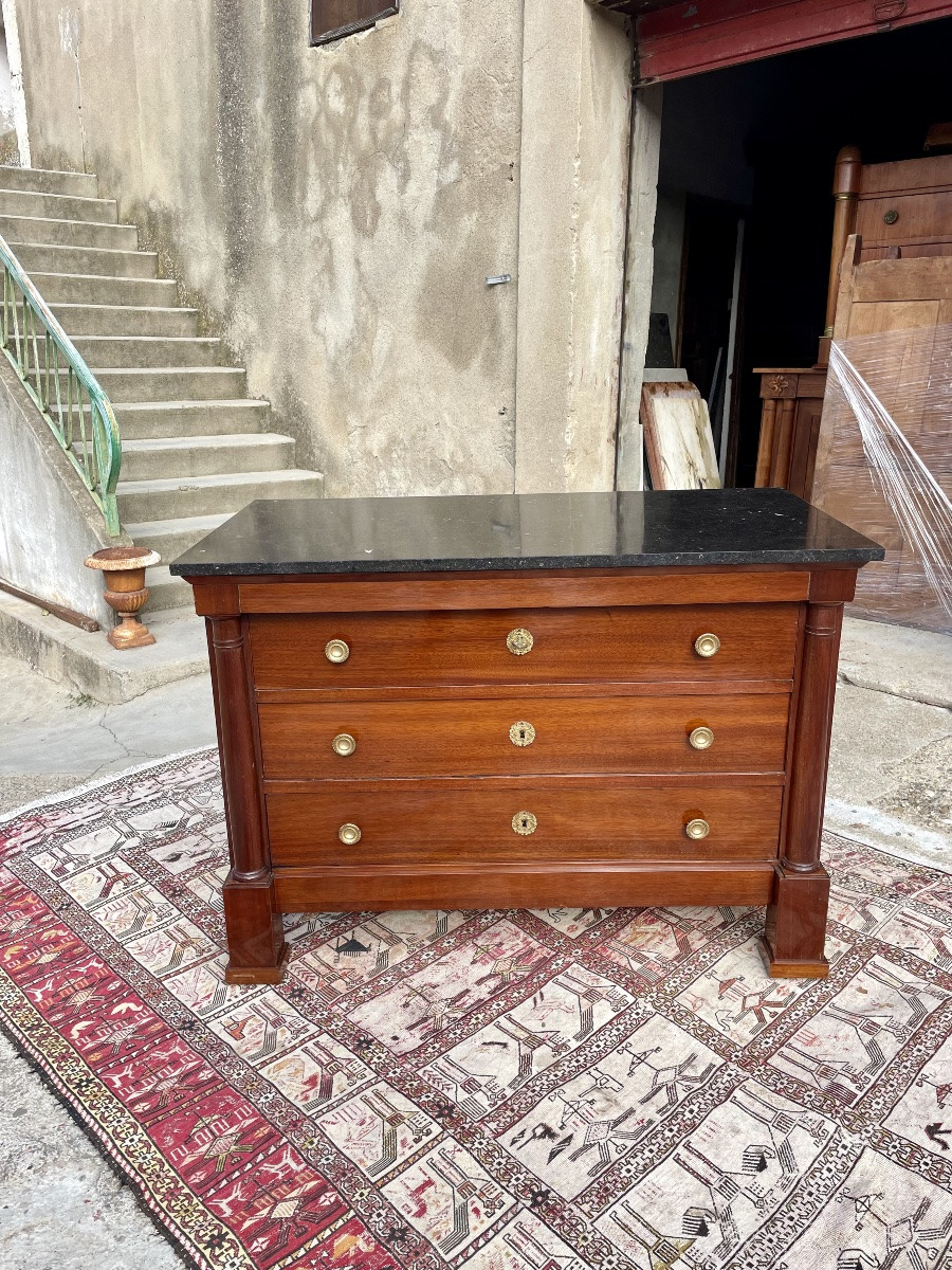 Empire Chest Of Drawers In Mahogany, 19th Century -photo-2