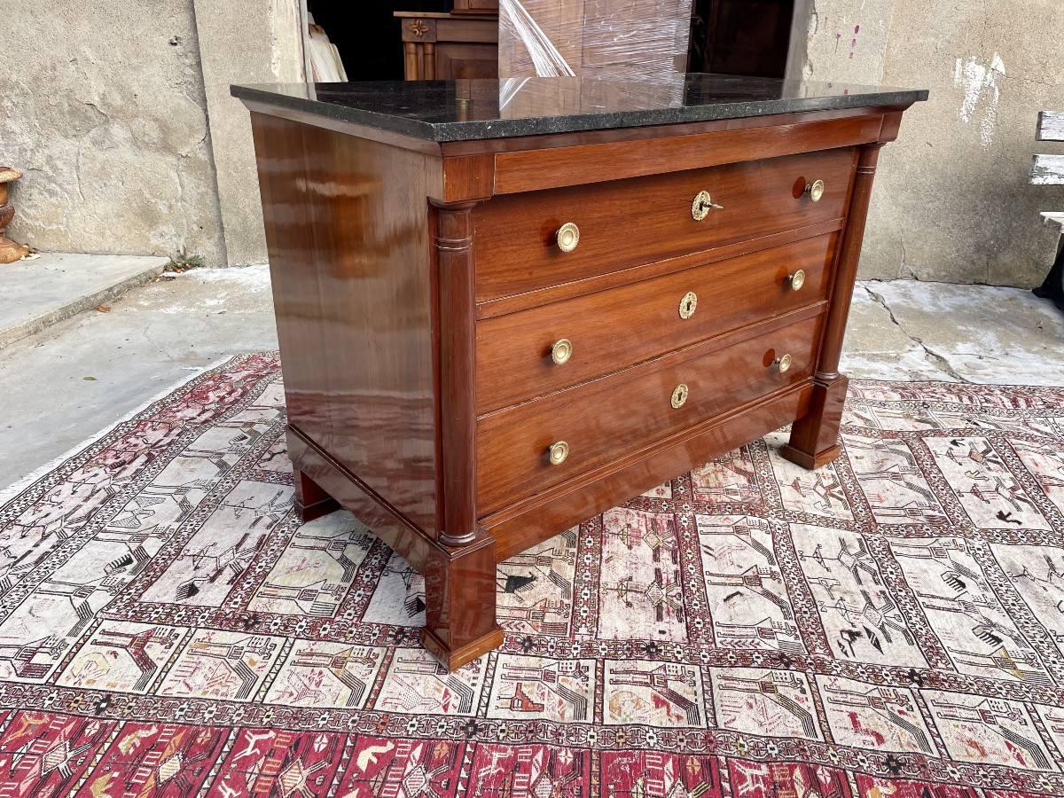 Empire Chest Of Drawers In Mahogany, 19th Century -photo-6