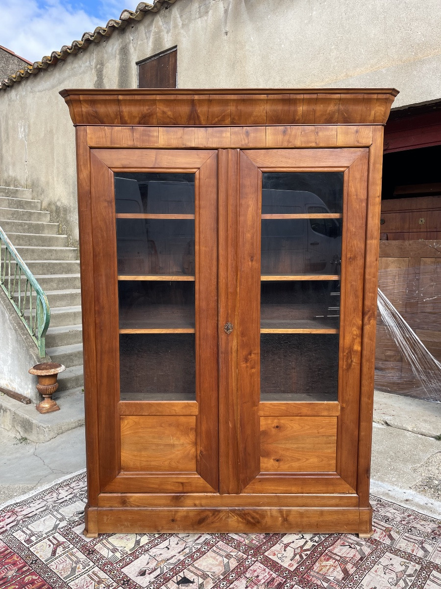 Bibliothèque restauration en merisier, d époque XIXÉM siècle -photo-3