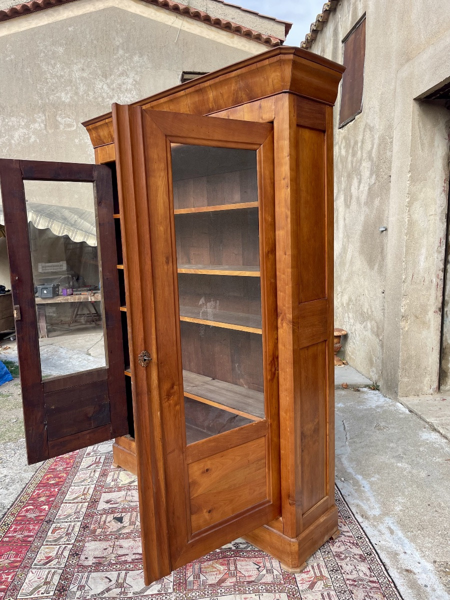Bibliothèque restauration en merisier, d époque XIXÉM siècle -photo-1