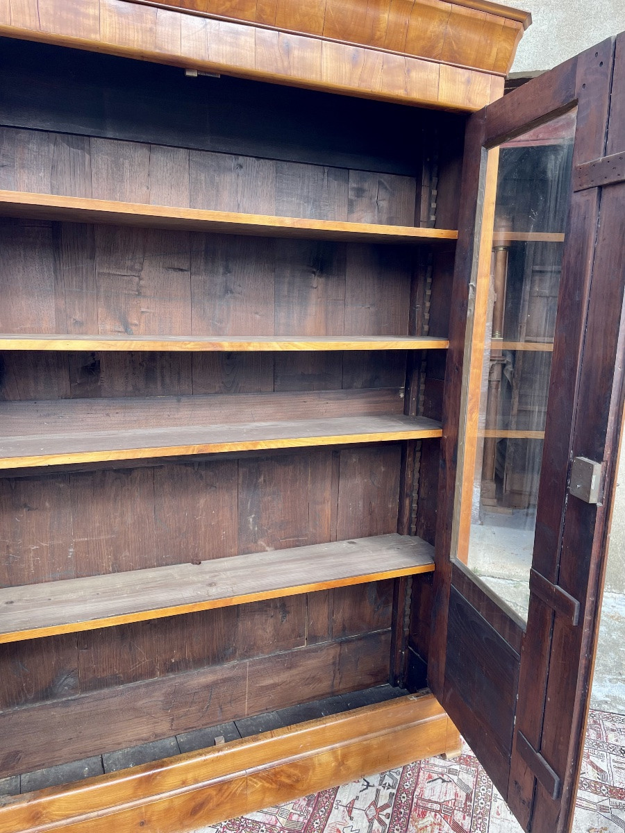 Bibliothèque restauration en merisier, d époque XIXÉM siècle -photo-3