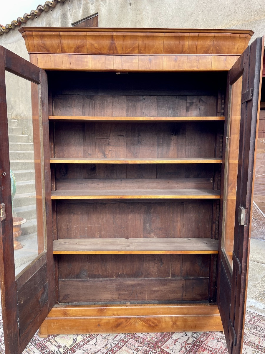 Bibliothèque restauration en merisier, d époque XIXÉM siècle -photo-4