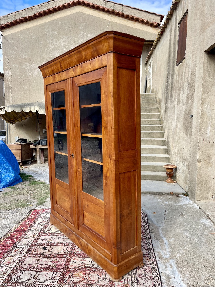 Bibliothèque restauration en merisier, d époque XIXÉM siècle -photo-7