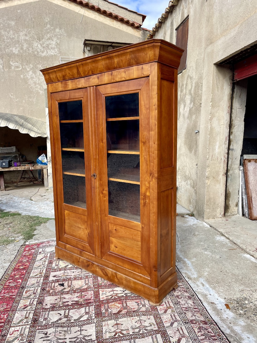 Bibliothèque restauration en merisier, d époque XIXÉM siècle 