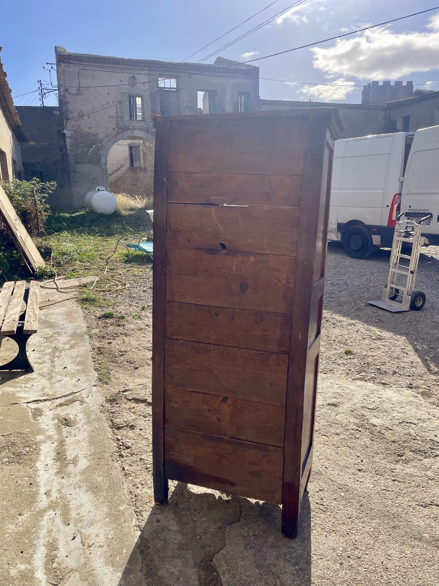 Bonnetiere louis XV vitrine en noyer, d époque XVIIIEM siècle -photo-6