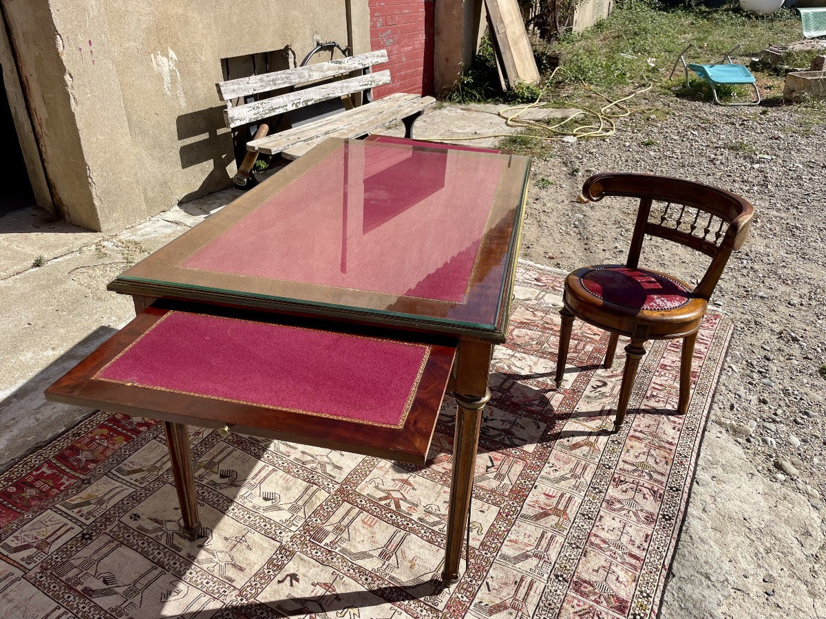 Louis XVI Mahogany Desk, 19th Century -photo-2