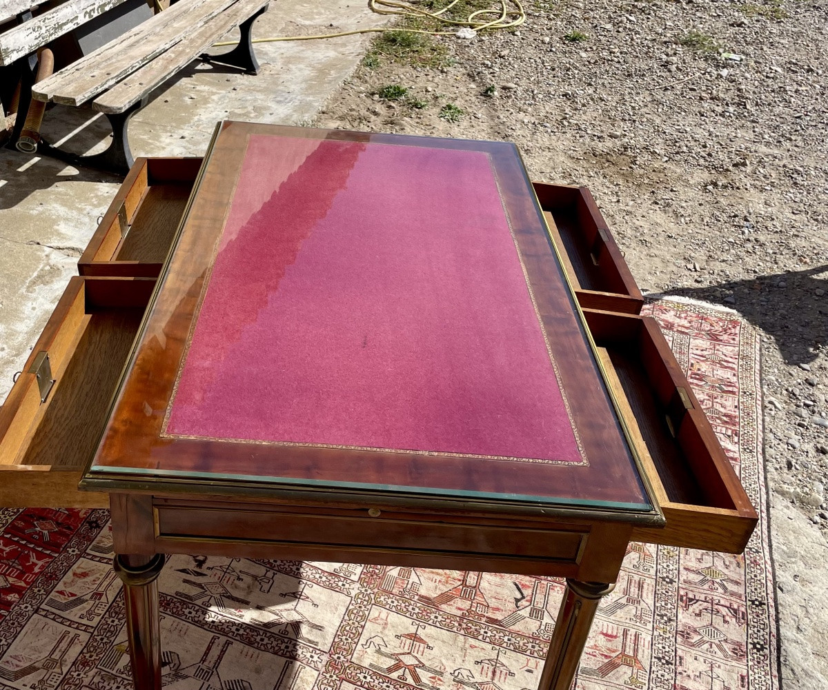 Louis XVI Mahogany Desk, 19th Century -photo-3