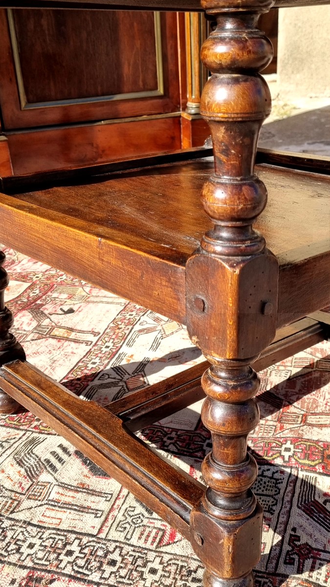 Living Room Furniture, Walnut Newspaper Rack, 19th Century-photo-1