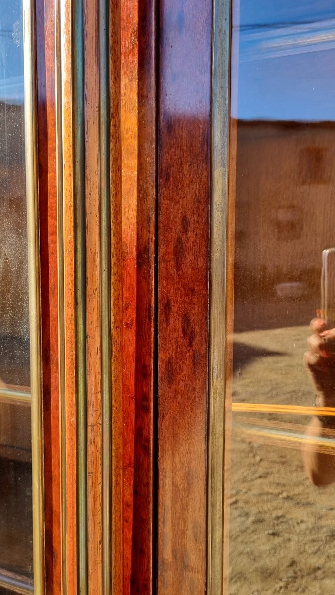 Louis XVI Bookcase, Three Doors, 19th Century-photo-2