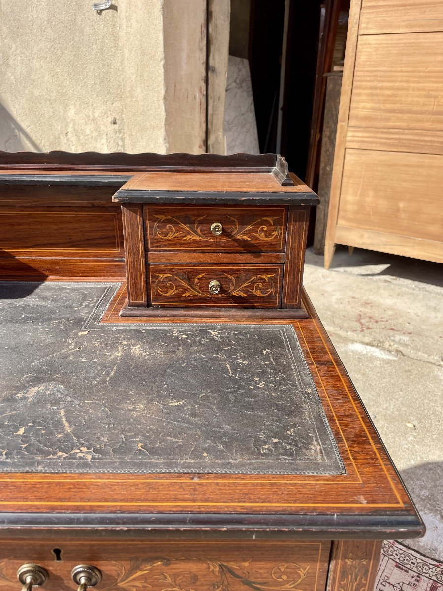 Bureau,, Bonheur, du jour, Louis XVI, en acajou d époque XIXÉM siècle -photo-5