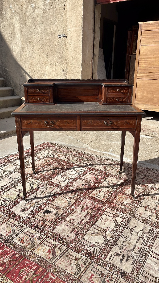 Bureau,, Bonheur, du jour, Louis XVI, en acajou d époque XIXÉM siècle 